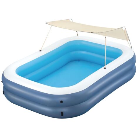 Bestway piscina hinchable rectangular con toldo 254x178x140 cm