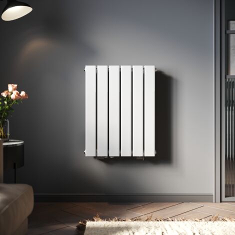 SONNI Radiateur eau chaude en acier 600x465 mm Bicouche Blanc Vertical Radiateur chauffage central (509W)