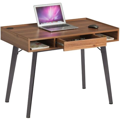 Retro Vintage Style Computer and Writing Desk with Drawer for Home