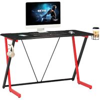 Carbon Fibre Effect Computer and Gaming Desk for Home Office - Piranha Furniture Thresher - Carbon Fibre