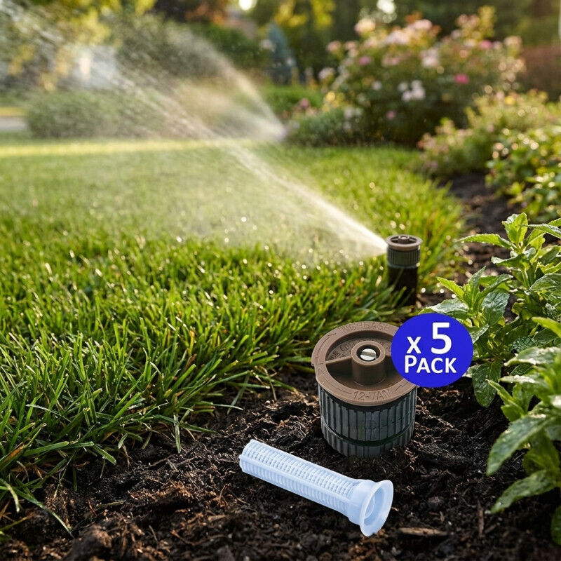 Set di 5 UgelliHE-Van-10 per irrigatore Rain Bird, alta efficienza e risparmio idrico. Portata 3 m, blu