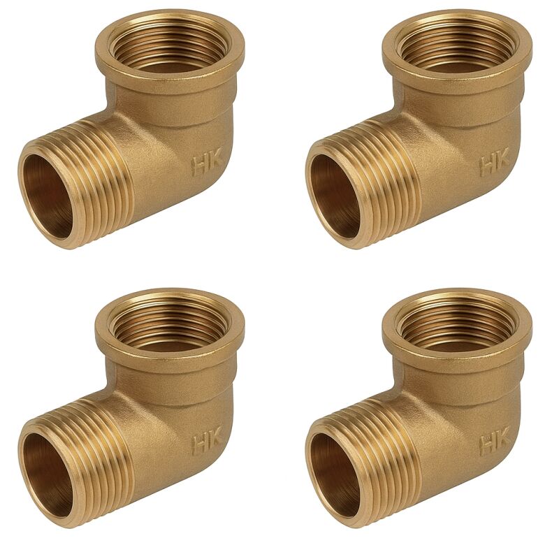 Set Di 4 Gomito 50mm In Ottone Per Tubo In Polietilene 50mm Accessorio - Foto 2
