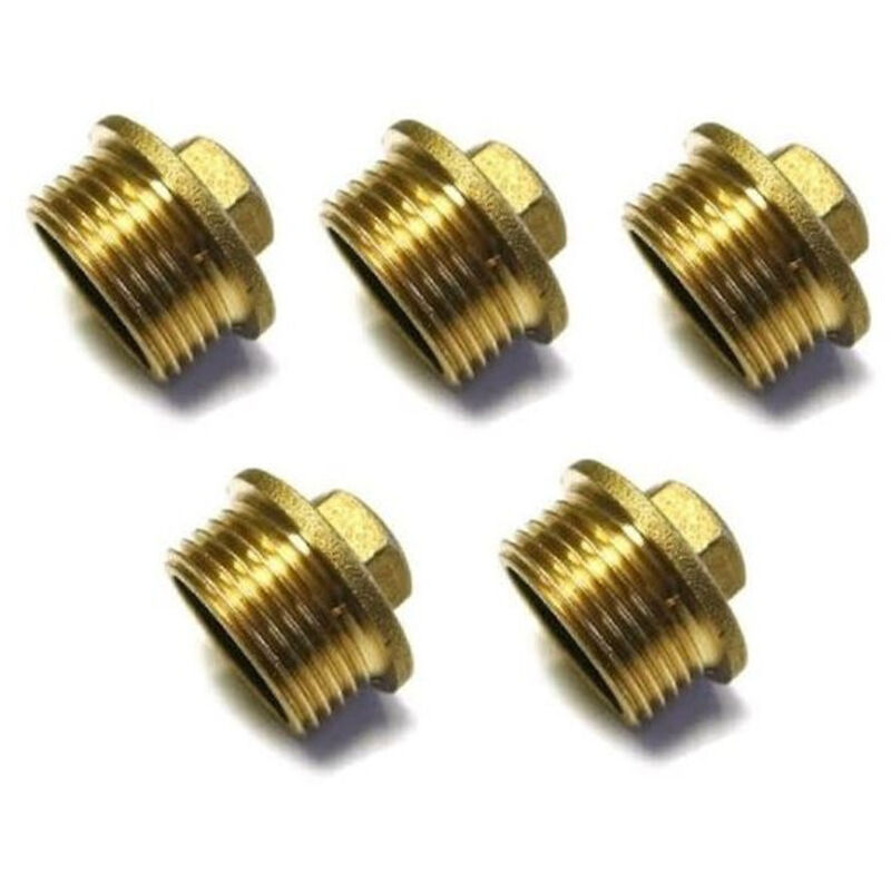 2 Tappi In Ottone Da 3/4 Di Pollice Con Guarnizione - Filettatura Esterna G3/4, Tappo Cieco Per Tubi E Raccordi - 3