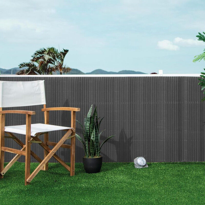 Canniccio In PVC Per Privacy 140x400 Cm - Rinforzato, Anti-UV Per Balconi E Giardini, Stile Bambù - Foto 13