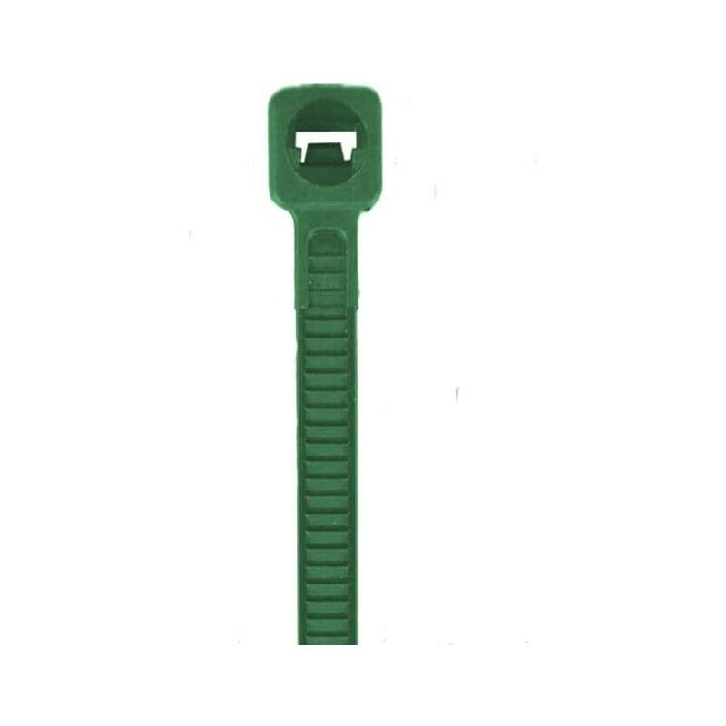 Maurer 13050200 - 100 Fascette Stringicavo In Nylon, 2,5x100 Mm, Colore Verde, Per Organizzare Cavi - 6
