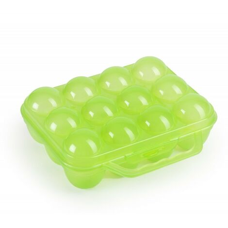 ACAN Portauova Da 12 Con Manico – Confezione Da 3 In Plastica Resistente – Colori Casuali (Blu, Fucsia, Verde Pistacchio)