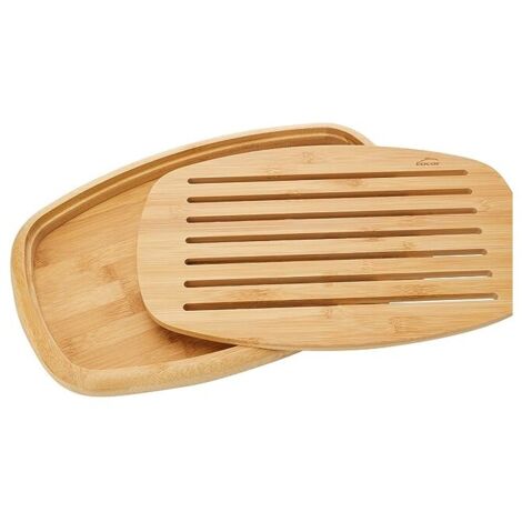 Tagliere Pane In Bambù Nerthus - Con Raccoglibriciole, 35x24 Cm, Antimicrobico E Resistente - Foto 9