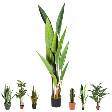 Pianta Artificiale Uccello del Paradiso 188cm con vaso  Piante di plastica per la decorazione di giardini interni ed ester