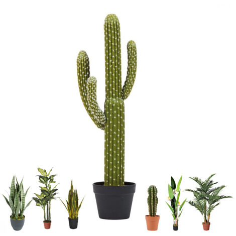 HOMCOM Set 2 Piante Finte da Interno di Bosso a Spirale 115cm con Lavanda, 41 Fiori e Vaso, Piante Topiaria Artificiali da Esterni, Pianta Finta Anti-UV per Decorazione Casa, Giardino, Verde e