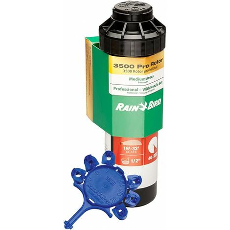 Irrigatore per irrigazione Rain Bird 3504-PC da 1/2''  Portata da 4,60 a 10,70 m  Irrigatore a turbina regolabile Rain Bird 3