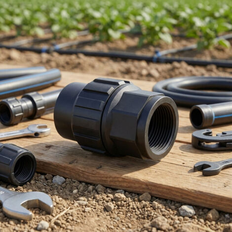Raccordo A Compressione In Polipropilene Per Tubo PE 32 Mm - Angolare 1 Pezzo, Irrigazione Giardino