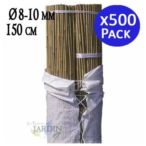 Set di 500 Tutori in Bambù per Piante 150 cm (8-10 mm) - Canne di Bambù