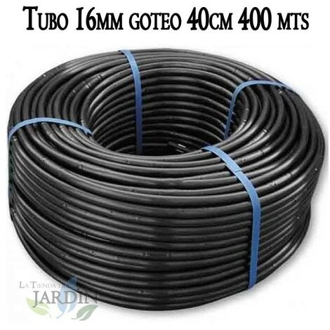 Tubo per irrigazione a goccia da 16 mm 40 cm nero, 400 metri