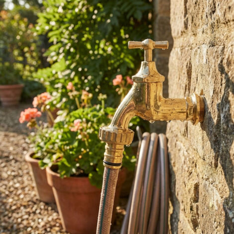 Ottone 1/2 Filettatura Rubinetto Dell'acqua Rubinetto con Serratura Casa Attrezzo Giardino Esterno Rubinetti Esterno Rubinetto Giardino Garage Rubinetto Officina Blocco Valvola con Lucche
