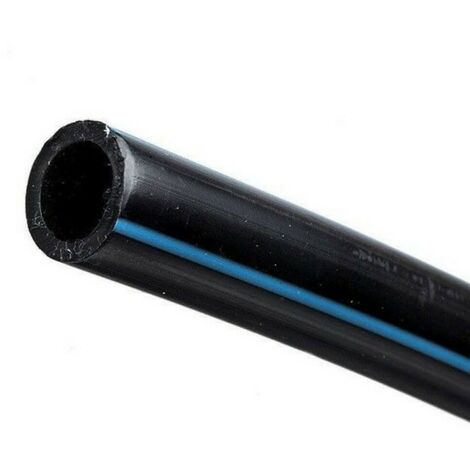Tubo Irrigazione Suinga PE100 32mm PN 16 Ad Alta Densità Per Acqua Potabile - Rotolo Da 50 Metri, Nero Con Fascia Blu, Certificato AENOR - 6