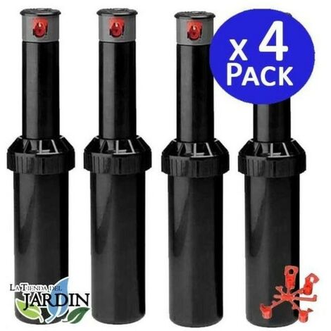 Irrigatore Interrati per Prato  Set di 4 Irrigatore da Giardino KRain Minipro 1/2''  Irrigatore a Spruzzo Emergent 5,1-9,1 m