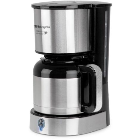 MPM Macchina Da Caffè A Goccia MKW-02 - 800W, Caraffa In Vetro 1,25L (12 Tazze) Con Piastra Riscaldata