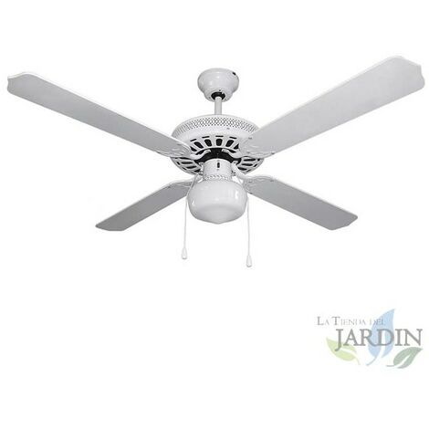 Ventilatore a Soffitto 4 Pale in Alluminio con Luce 50W