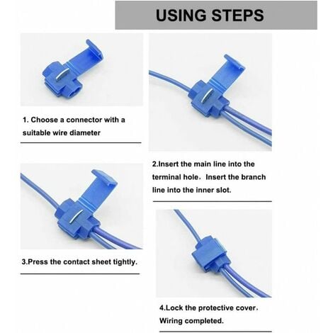 Connettori per cavi, terminali di giunzione elettrici a crimpare, connettori  elettrici di giunzione rapida (Pack 10)