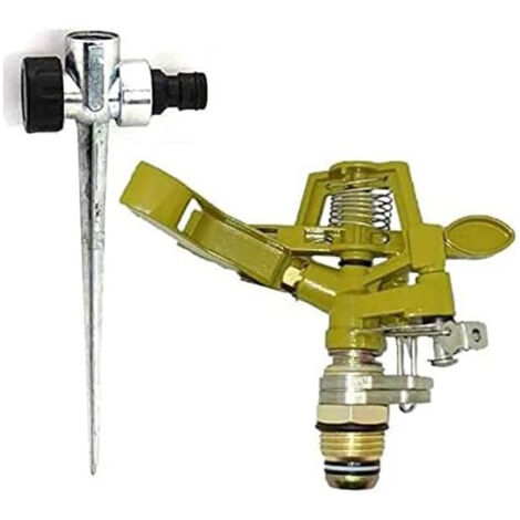 Rain Bird 35ADJTNTB Irrigatore A Impatto In Ottone – Regolabile 0°-360° – Gittata 7-15 Mt
