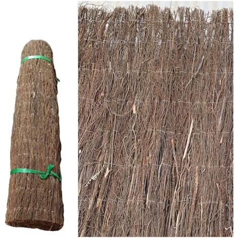 Suinga - Schermo Privacy in PVC Color Naturale 1 x 3 Metri, Unito da Un Filo di Nylon Ogni 10 cm, bifacciale