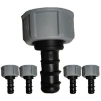 Connettori per Tubi a Goccia, 16mm a G1/2 Filettatura Femmina Adattatore per Rubinetto per Tubo di Irrigazione a Goccia Adattatore per Tubo di Irrigazione (20 PCS
