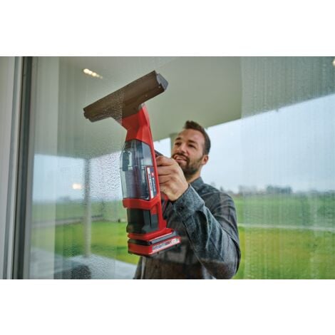 Einhell Nettoyeur de vitres sans fil BRILLIANTO Solo Power X-Change (18 V, buse aspirante de 28 cm) Livré sans Batterie ni Chargeur
