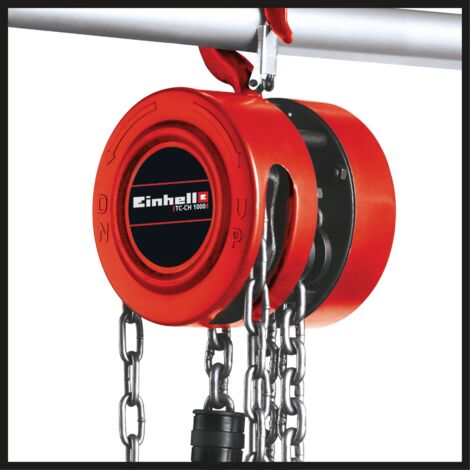 Einhell Palan à chaîne TC-CH 1000 (Force portante : 1000 kg, Hauteur d'élévation : 2,50 m)
