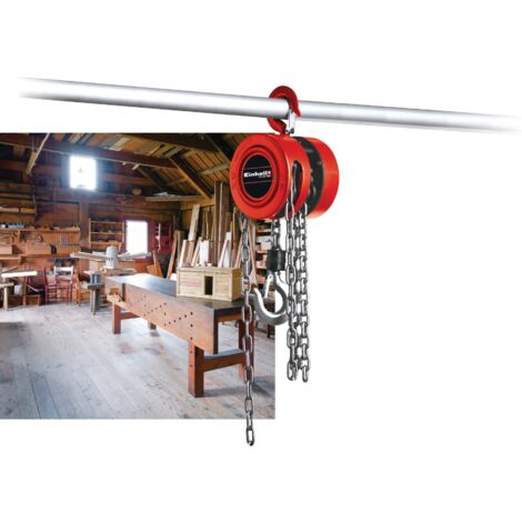 Einhell Palan à chaîne TC-CH 1000 (Force portante : 1000 kg, Hauteur d'élévation : 2,50 m)