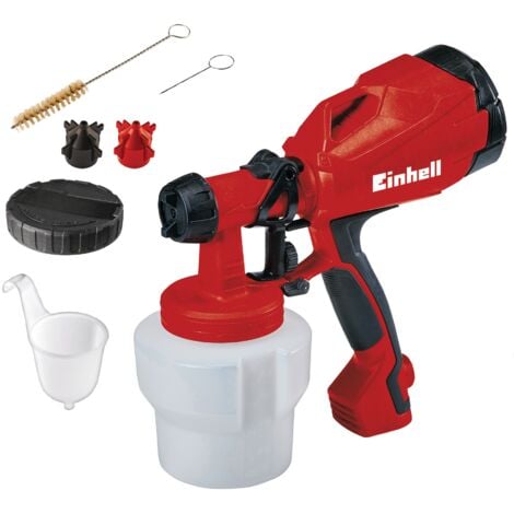 Einhell Pistolet à peinture électrique TC-SY 500 P (500 W, Pulvérisation de laques et de lasures) Livré avec accessoires