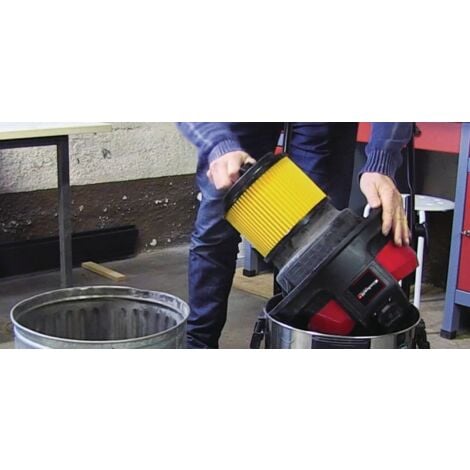 Einhell Filtre plié de Remplacement avec capuchon à Vis (Convient aux Aspirateurs eau et Poussière Einhell)