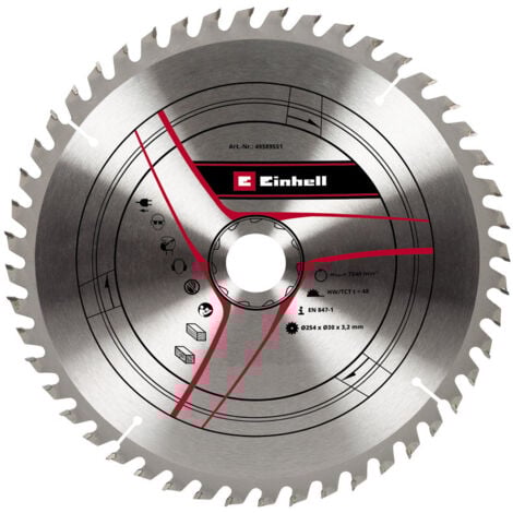 Kwb by Einhell Lame de scie aux carbures de tungstène (Ø 254 x 30 mm, 42 dents, pour scie circulaire sur table & scies à onglet radiales)