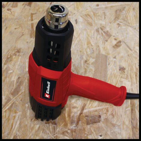 Einhell Décapeur Thermique TE-HA 2000 E (2000 W, Interrupteur à 3 positions pour débit d'air) Livré avec buse de réduction, buse large, buse à réflecteur, buse à jet plat