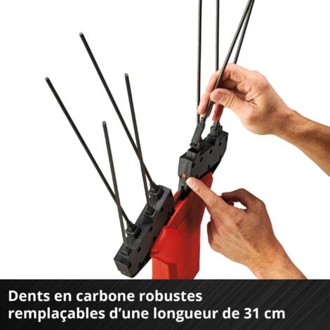 Einhell Secoueur de fruits sans fil GE-FS 18/53 Li-Solo Power X-Change (18V, Hauteur de travail avec fonction télescopique, Dents légères et robustes) Livré sans Batterie ni Chargeur