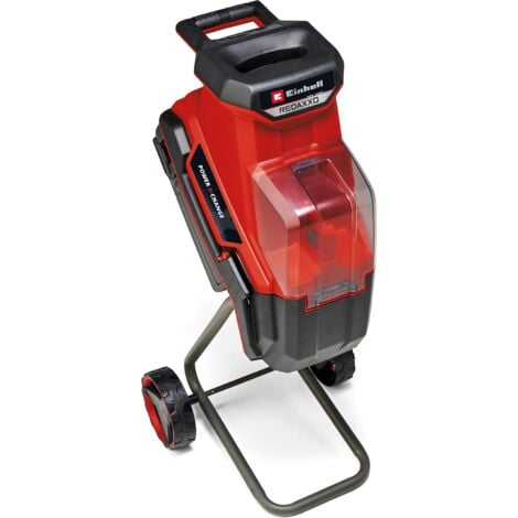 Einhell Broyeur de végétaux sans fil REDAXXO 36/25 Solo Power X-Change (36V, 3 lames réversibles en acier spécial, sac collecteur 55 L ) Livré sans Batterie ni Chargeur