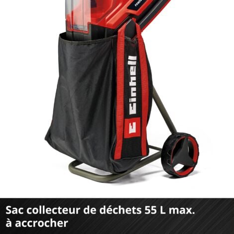 Einhell Broyeur de végétaux sans fil REDAXXO 36/25 Solo Power X-Change (36V, 3 lames réversibles en acier spécial, sac collecteur 55 L ) Livré sans Batterie ni Chargeur