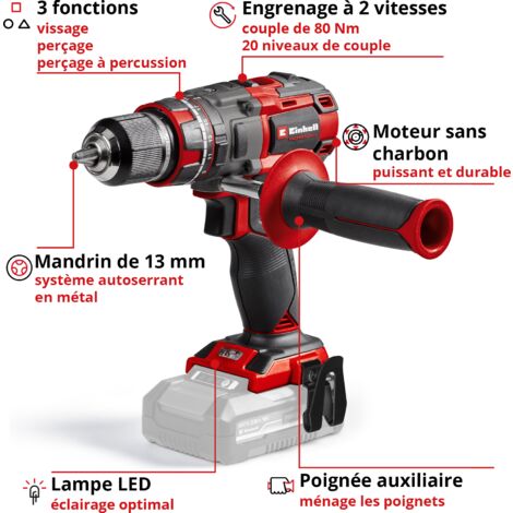 Einhell Professional Visseuse cloisons sèches sans fil TP-DY 18 Li BL-Solo Power X-Change (18 V, moteur sans charbon, butée de profondeur, fonction de marche continue, avec embout, sans batterie Einhell Professional Visseuse cloisons sèches sans fil TP-DY 18 Li BL-Solo Power X-Change (18 V, moteur sans charbon, butée de profondeur, fonction de marche continue, avec embout, sans batterie