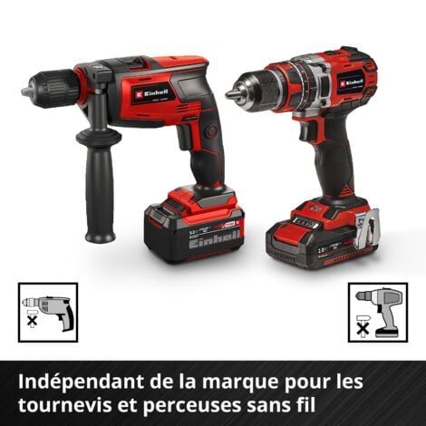 Einhell Set M-CASE Coffret de 42 embouts de vissage (embouts S2 de 25 mm, embouts S2 de 50 mm, support magnétique, clé à douille, support d'embouts à changement rapide)