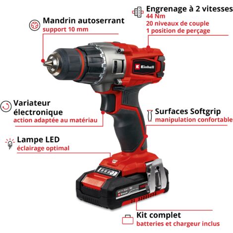 Milwaukee Perceuse Visseuse MILWAUKEE 12V 2.0Ah Li-Ion M12BDD202CL - 2 Batteries 12V 2Ah - 4933441915