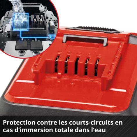 Einhell Batterie étanche 4,0 Ah SEALED Power X-Change PLUS (Lithium-Ion, 18 V, pour tous les appareils Einhell Power X-Change, Protégée contre la poussière et les jets d'eau)
