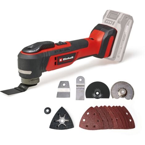 Einhell Professional Outil multifonction sans fil TP-MG 18 Li BL-Solo Power X-Change (18 V, 3 fonctions, mandrin magnétique, accessoires inclus) Livré sans batterie ni chargeur