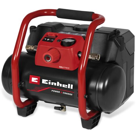 Einhell Compresseur sans fil TE-AC 36/150 Li OF-Solo Power X-Change (36 V, 8 bar max, cuve de 6 L, capacité de pompage de 150 L/minute) Livré sans batterie ni chargeur