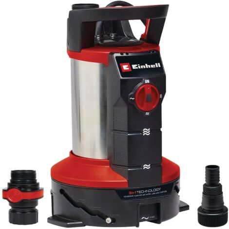 Einhell Pompe d'évacuation 3en1 pour eaux chargées et eaux claires Aquasensor GE-DP 7935 NA LL ECO (790 W, Eco Power, Profondeur d'immersion 7 m, Corps en PVC et en INOX )