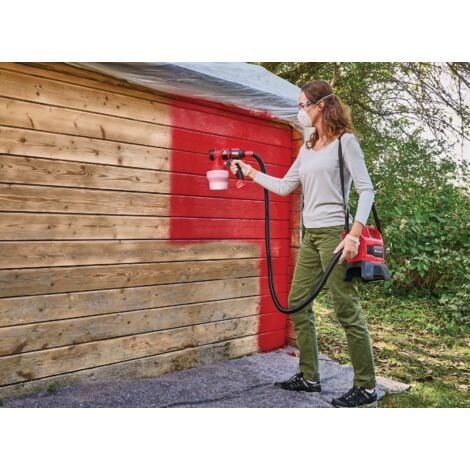 Einhell Pulvérisateur de peinture sans fil TE-SY 18/90 Li-Solo Power X-Change (18V, débit 1 000 ml/min, réservoir 1 200 ml) Livré sans Batterie ni Chargeur
