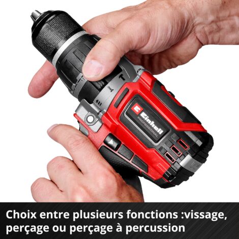 Perceuse-visseuse à Percussion Einhell 18V - Moteur Sans Charbon, 60 Nm, 2 Batteries 2Ah, 39 Accessoires