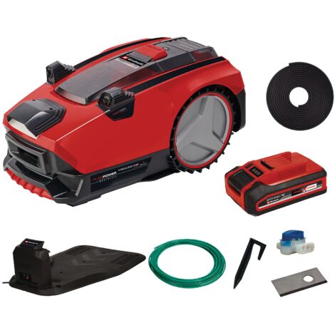 Einhell Professional Robot Tondeuse FREELEXO CAM plus 600 Power X-Change (18 V, moteur Brushless, Caméra intégrée, surface de gazon max. de 600 m²) Livré avec Batterie 4,0 Ah et Chargeur