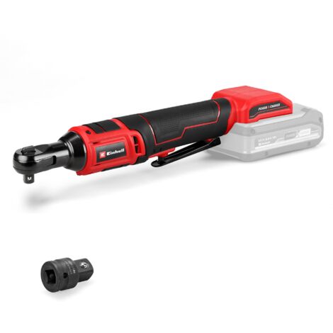 Einhell Clé à cliquet sans fil TE-RW 18/60 Li-Solo Power X-Change (18V, couple élevé 60 Nm, mandrin d'outil 3/8" à 1/2") Livré sans batterie ni chargeur