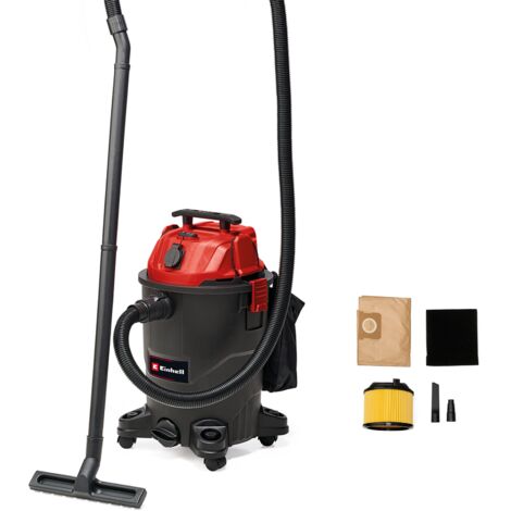 Einhell Aspirateur eaux et poussières TC-VC 1930 A (1 500 W, 190 mbar, cuve de 30L) avec accessoires, filtres et sac collecteur