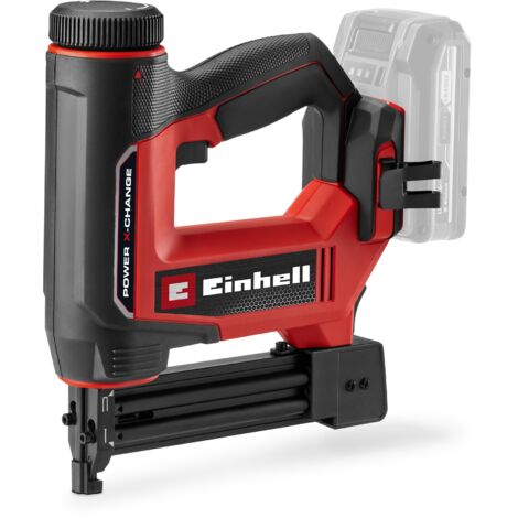 Einhell Agrafeuse-cloueuse sans fil TE-CN 18/32 Li-Solo Power X-Change (18V, 20 coups/min, agrafes 25 mm max., clous 32 mm max., avec 300 agrafes/300 clous) Livré sans Batterie ni Chargeur
