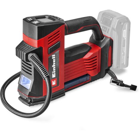 Einhell Compresseur de voiture sans fil CE-CC 18/23 D Li Solo PXC (18 V, 11 bars max, manomètre avec écran LCD) Livré sans Batterie ni Chargeur